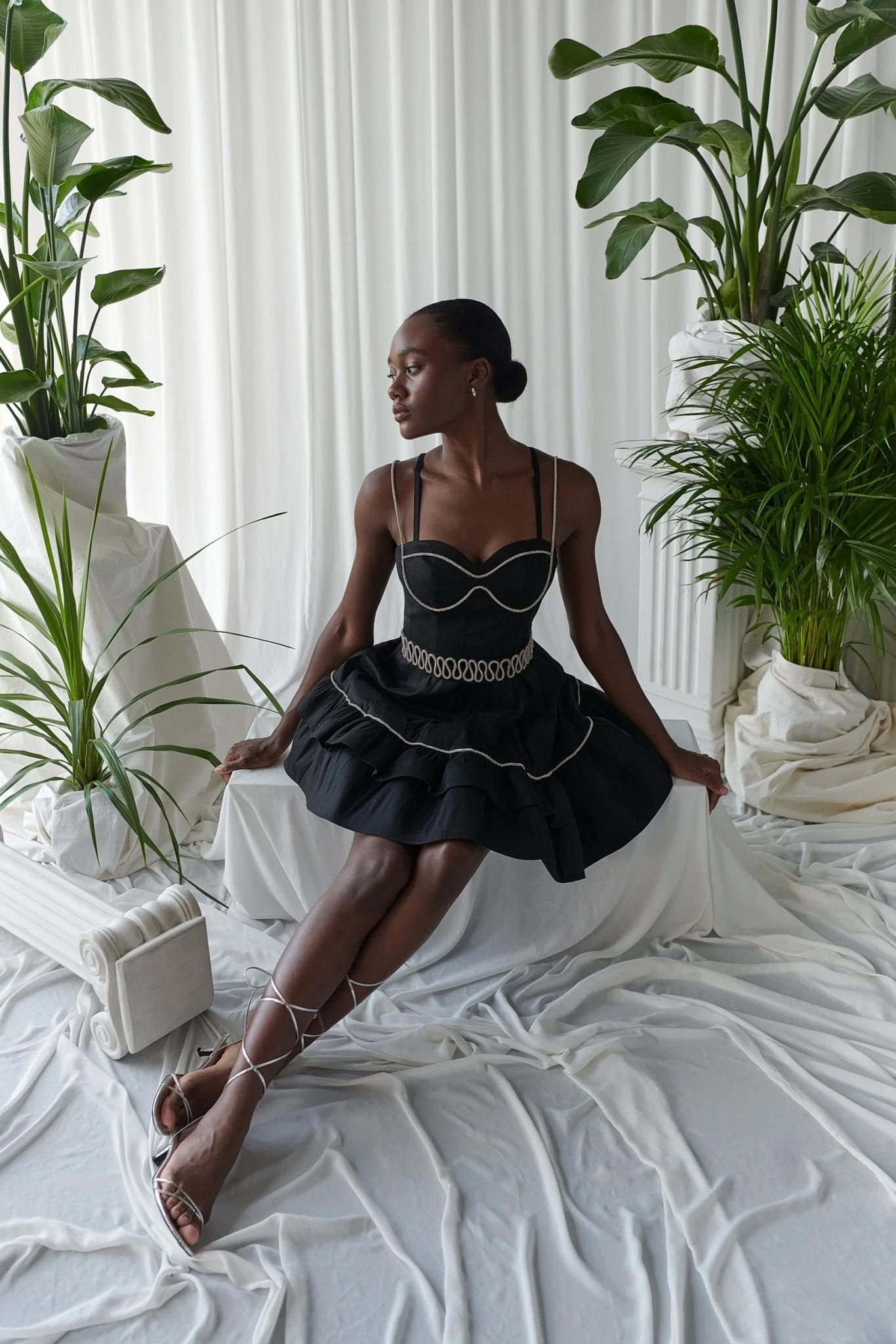 Blumen Dress Black - Image 8