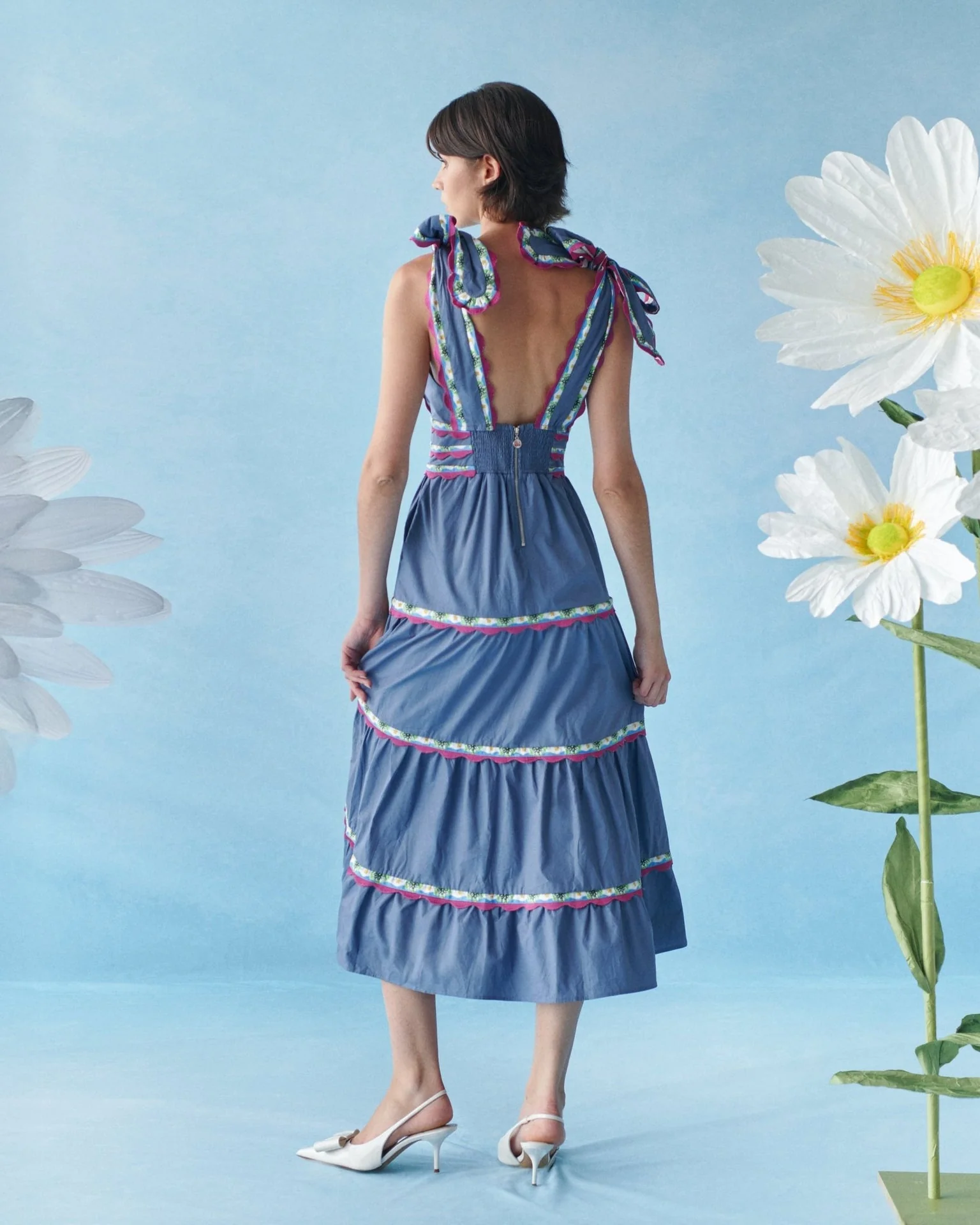 Chelili Dress Blue - Image 8