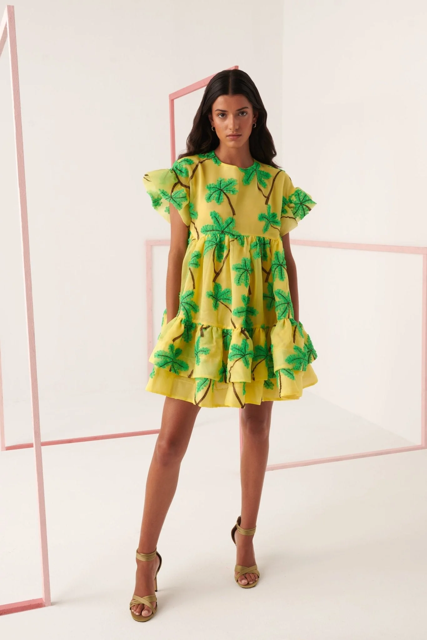 Coral Palm Dress - Image 3