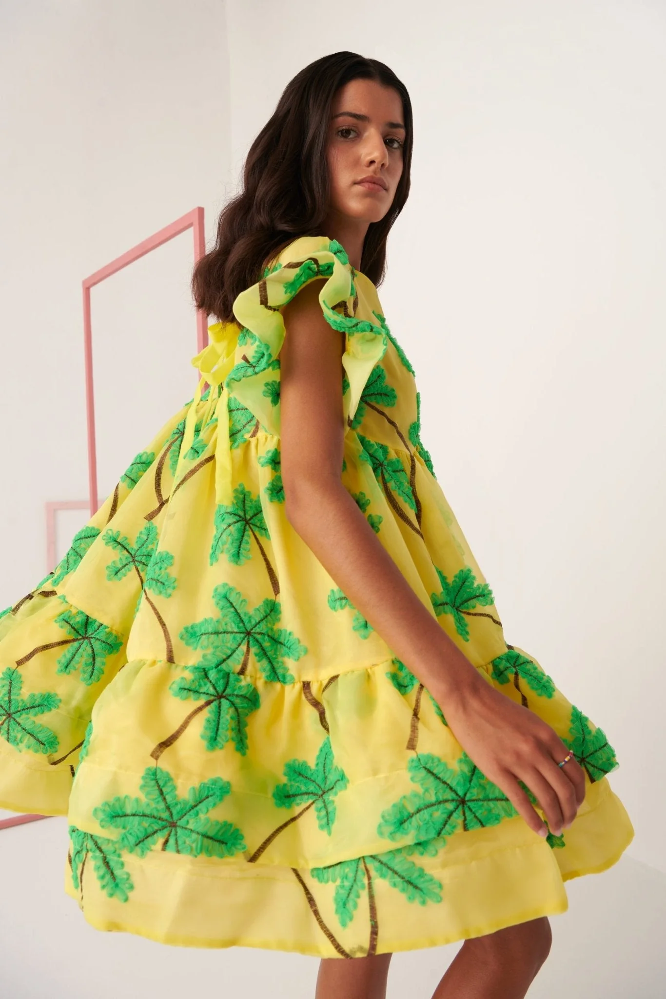 Coral Palm Dress - Image 5