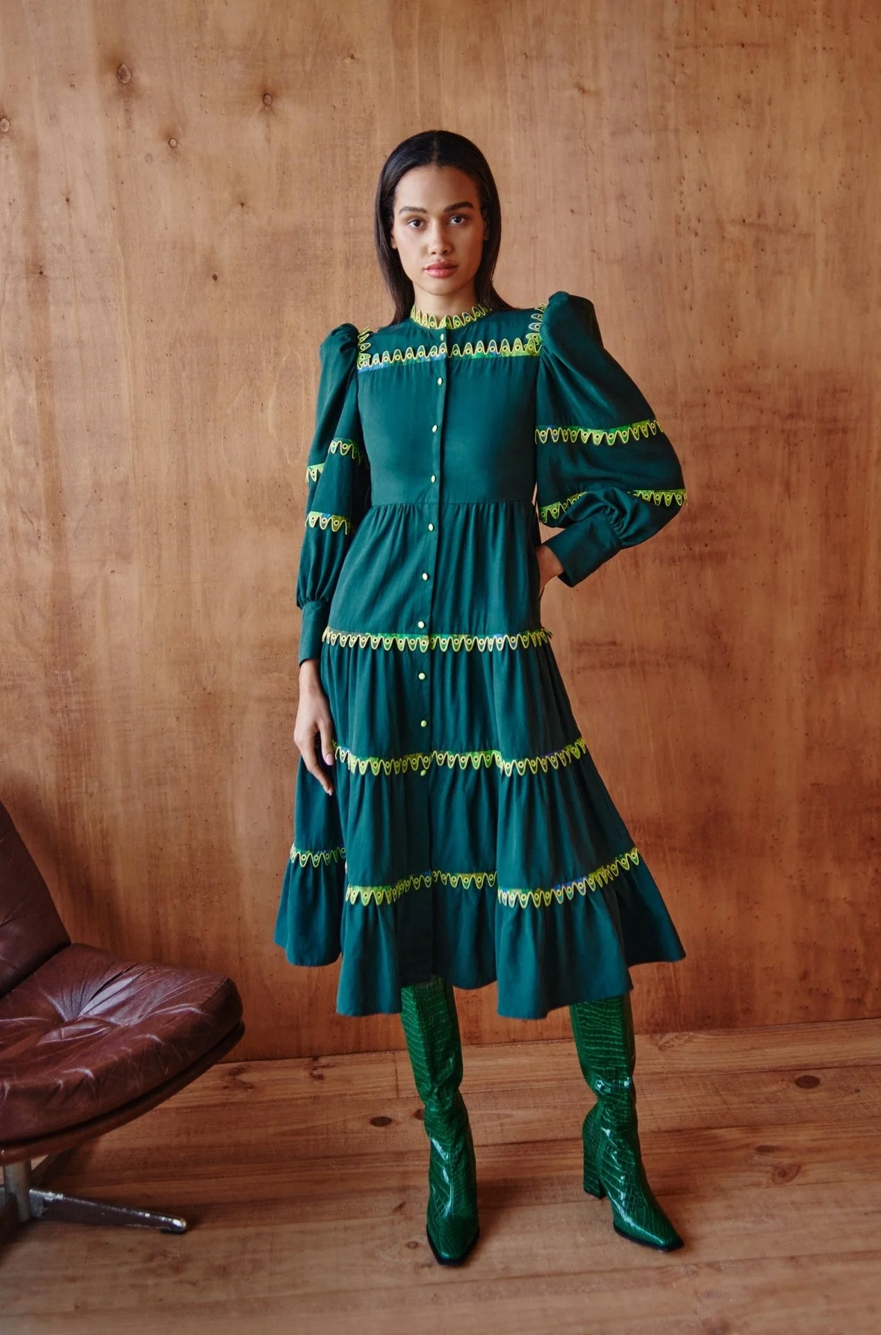 Hasu Dress Green - Image 3