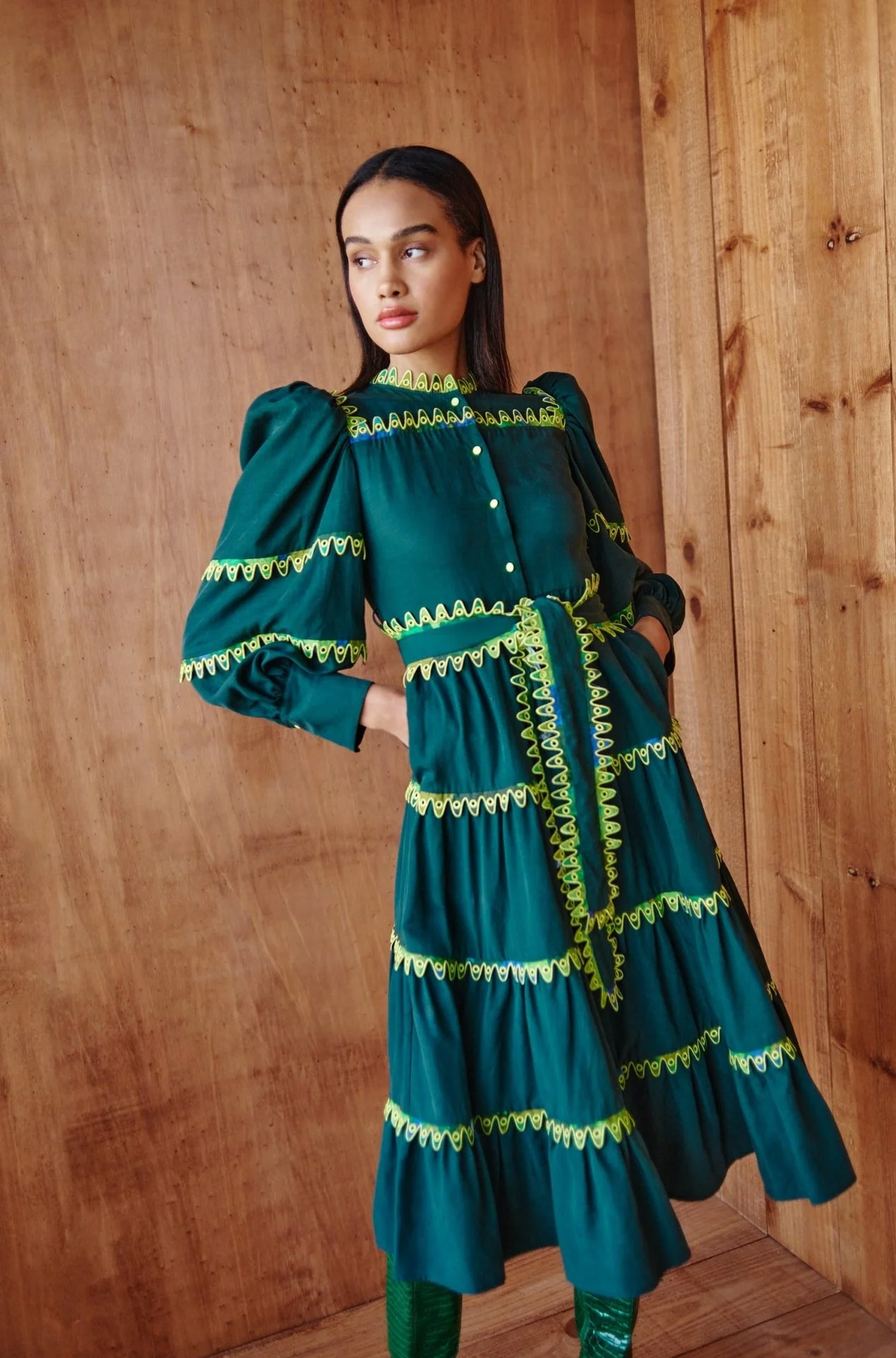 Hasu Dress Green - Image 4