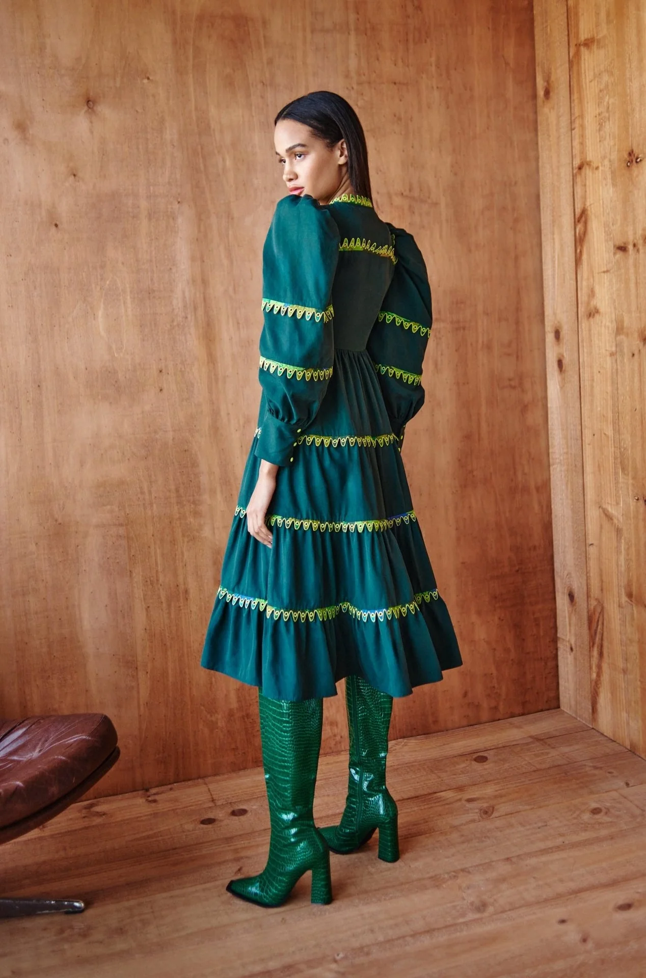 Hasu Dress Green - Image 7