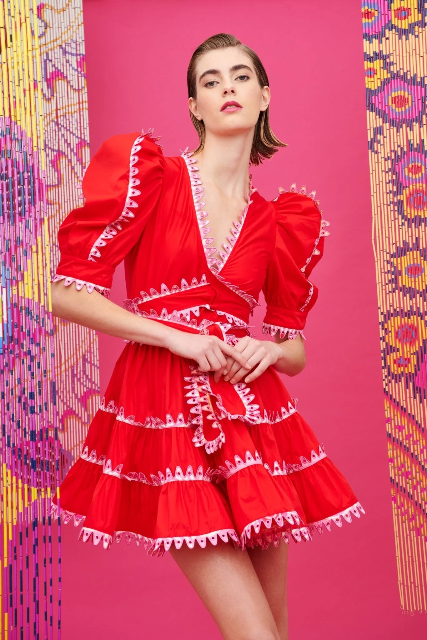 HAYLEY DRESS RED - Image 3