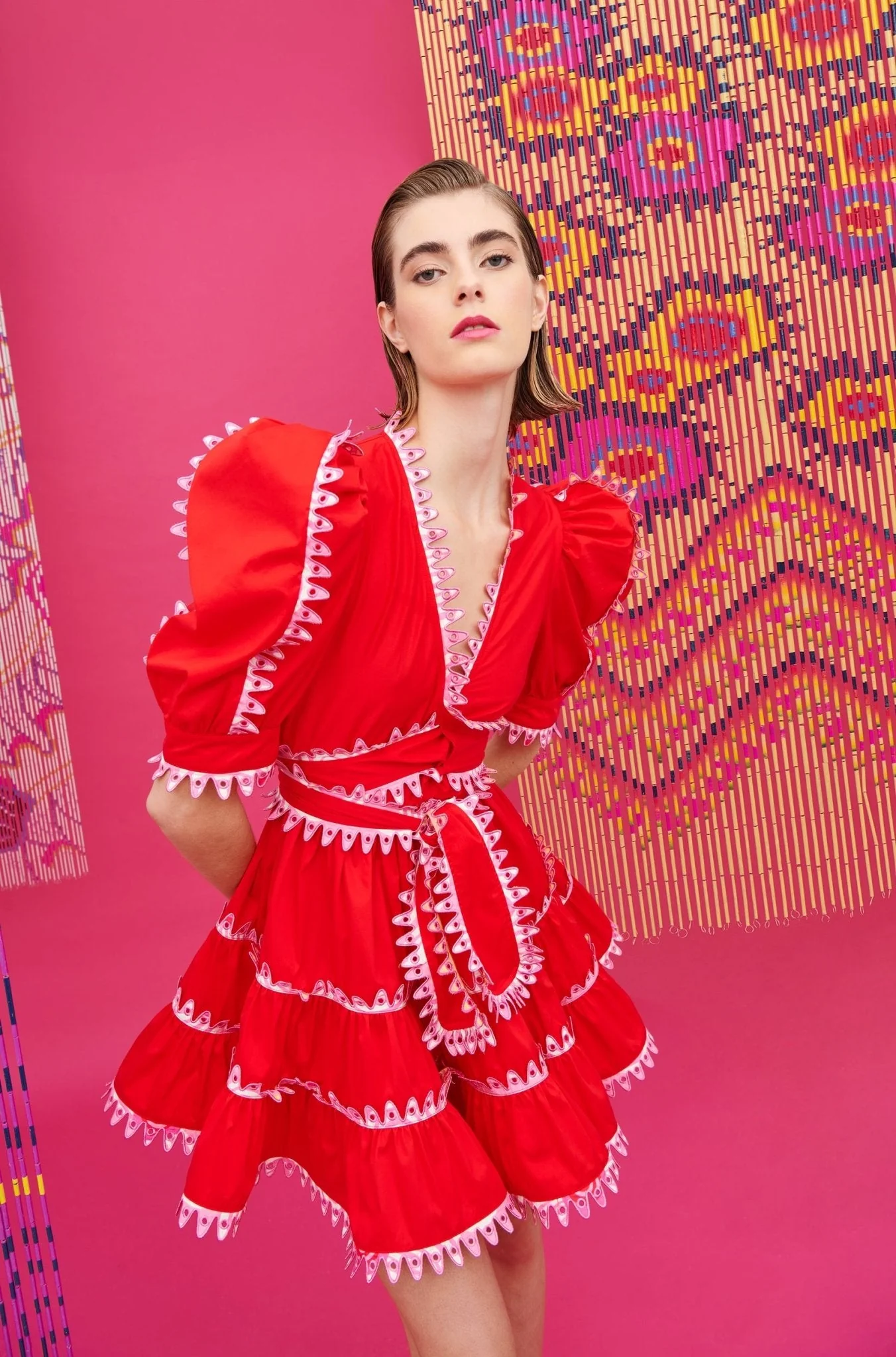 HAYLEY DRESS RED - Image 6