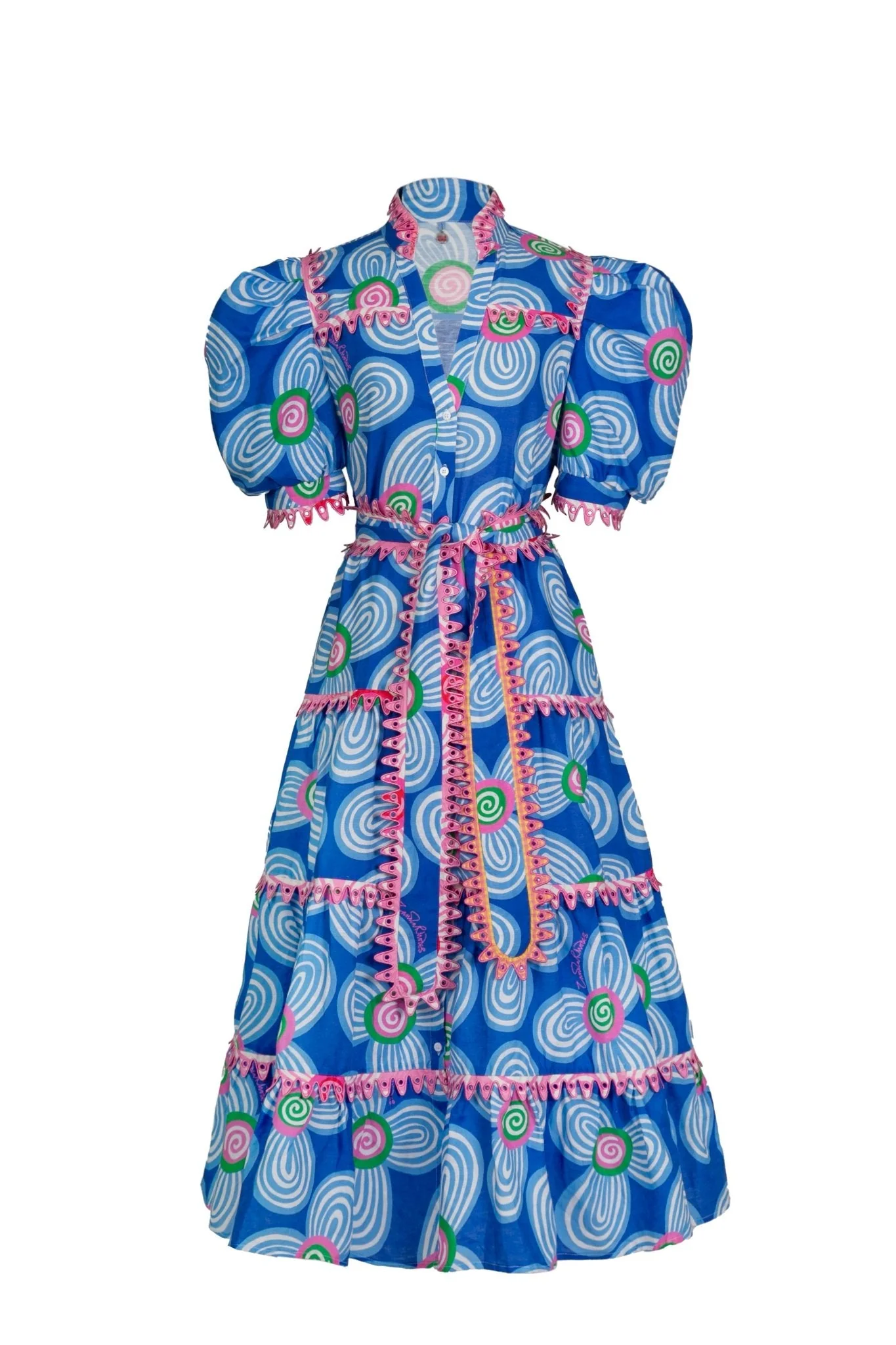 LOTTIE DRESS ACID FLOWERS BLUE - Image 2