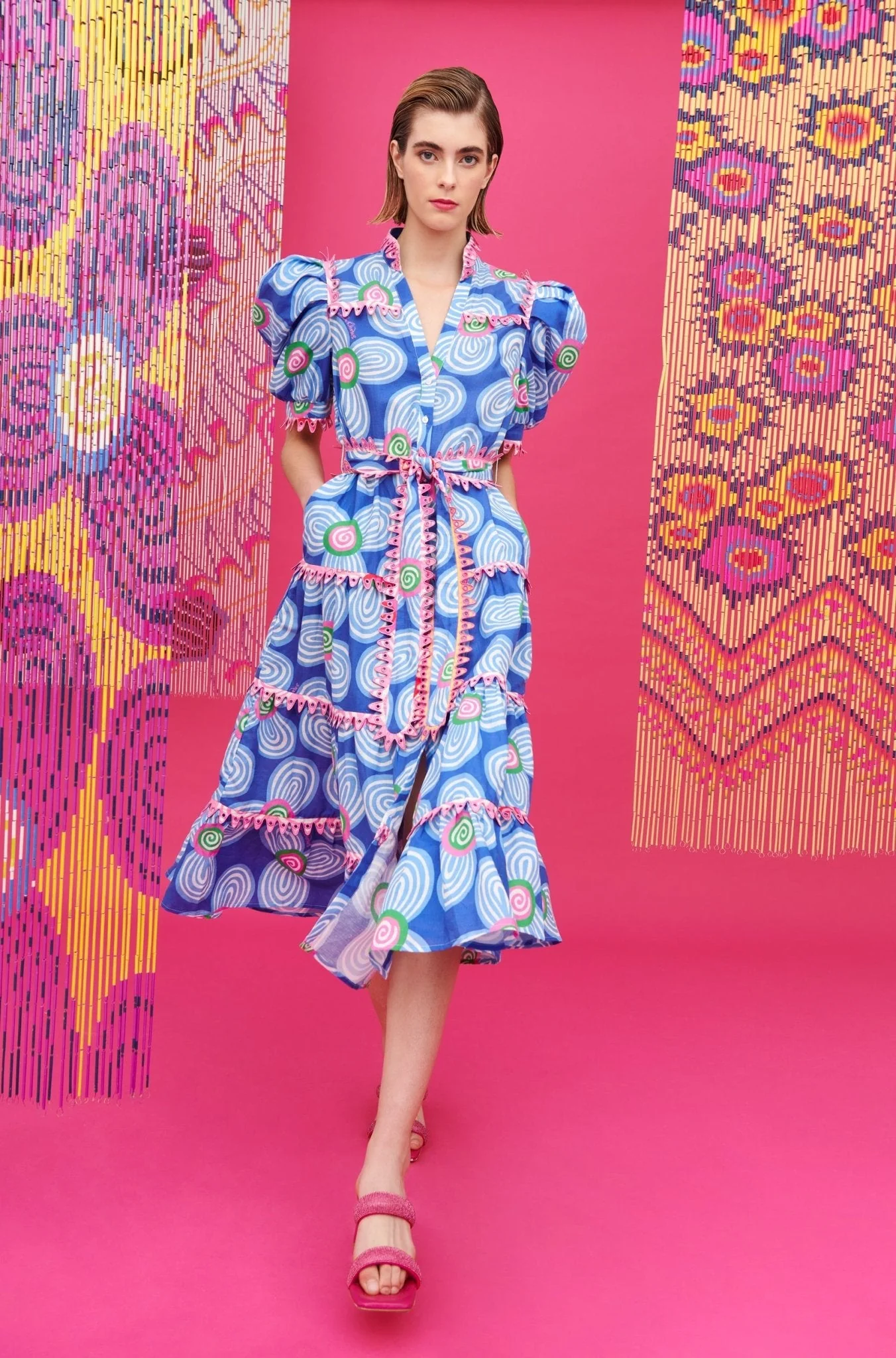 LOTTIE DRESS ACID FLOWERS BLUE - Image 3
