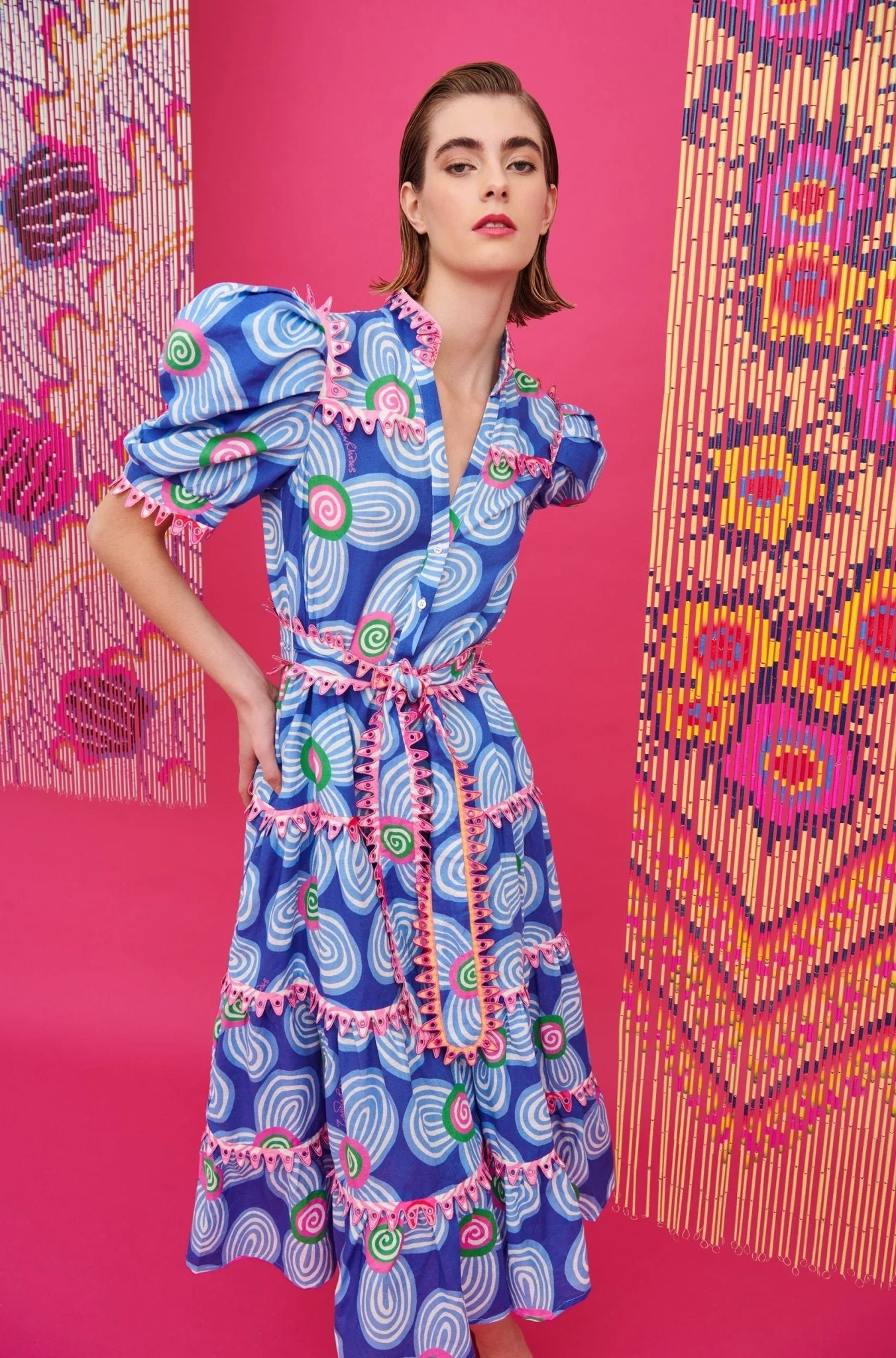 LOTTIE DRESS ACID FLOWERS BLUE - Image 4