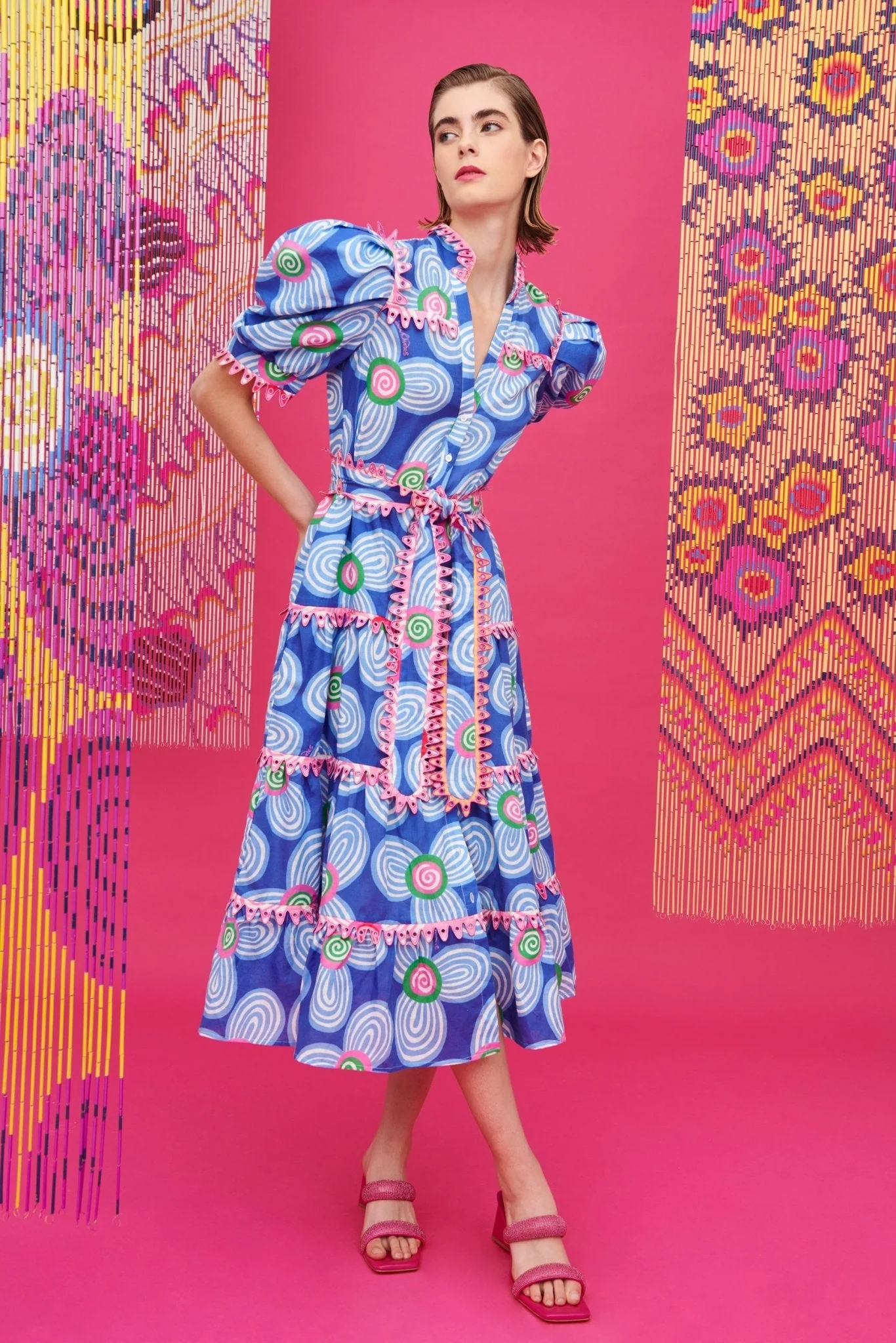 LOTTIE DRESS ACID FLOWERS BLUE - Image 5