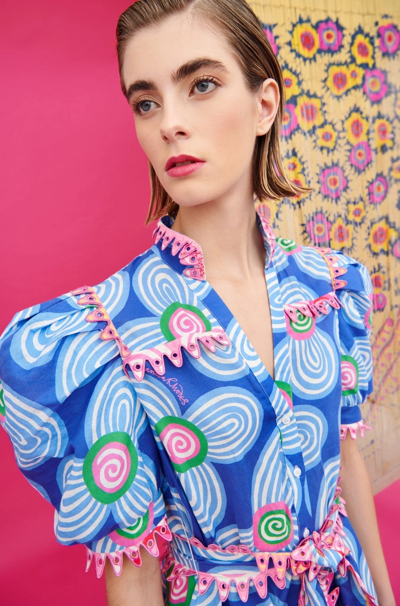 LOTTIE DRESS ACID FLOWERS BLUE - Image 7