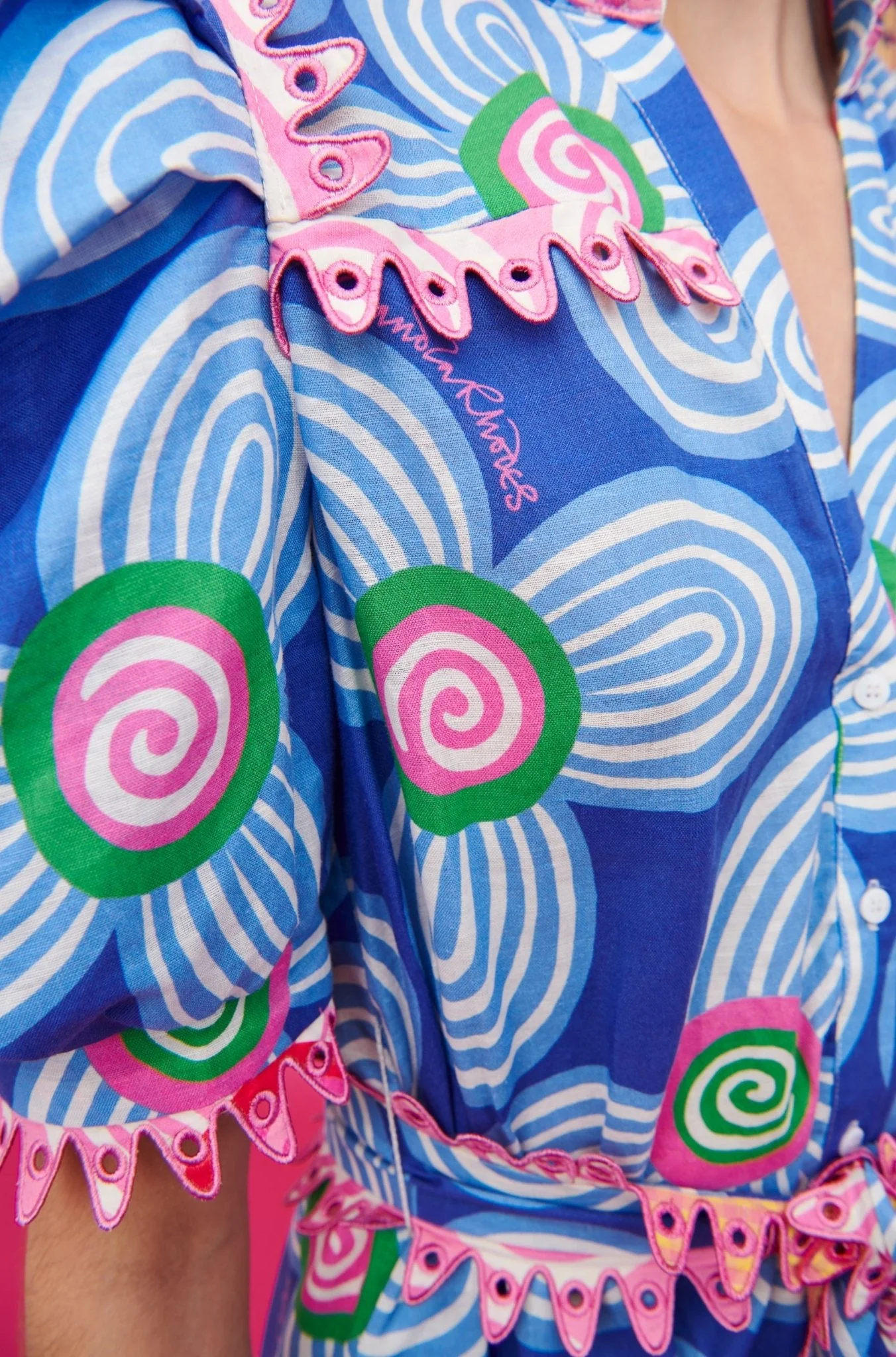 LOTTIE DRESS ACID FLOWERS BLUE - Image 9