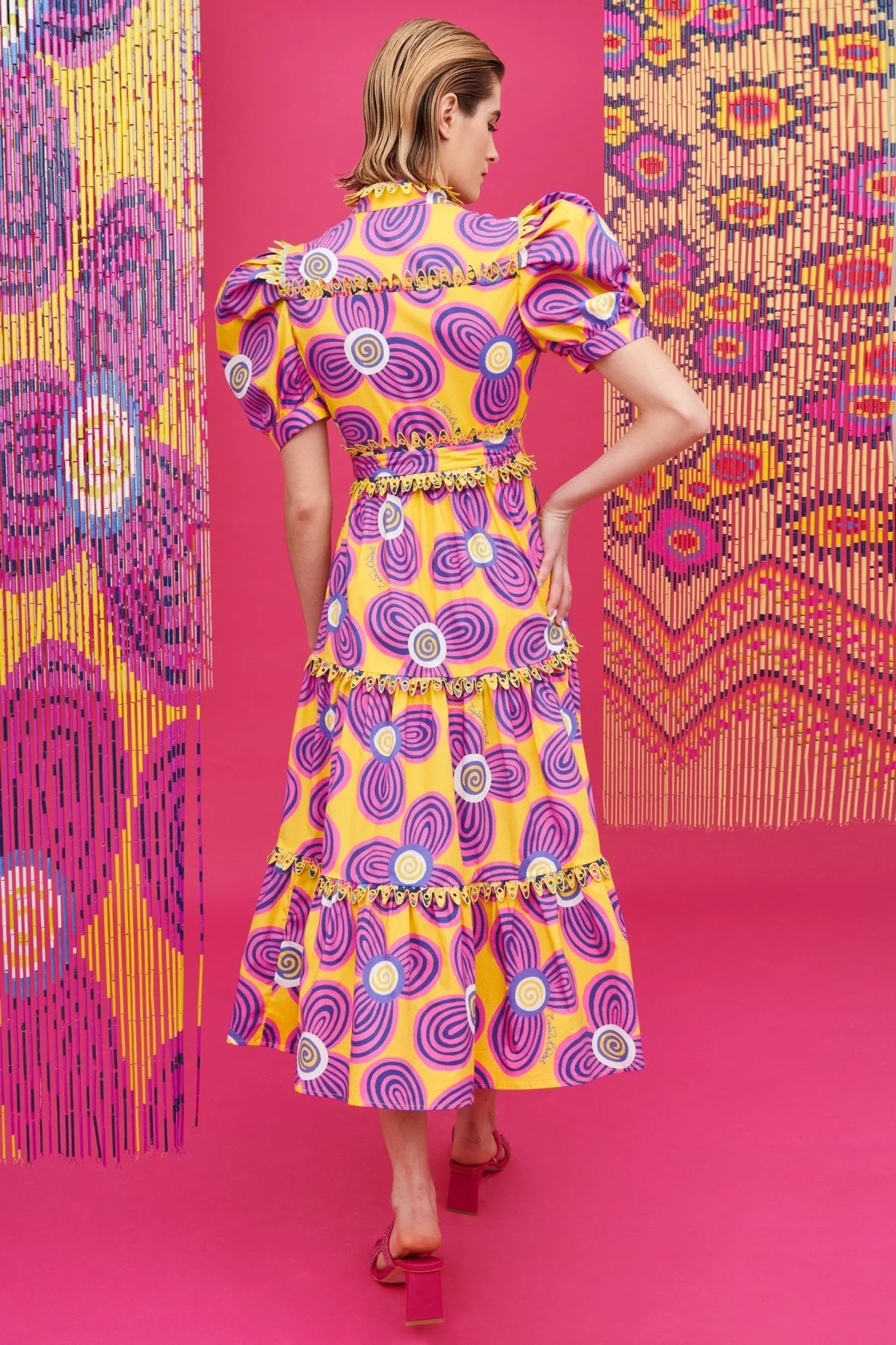 LOTTIE DRESS ACID FLOWERS YELLOW - Image 6