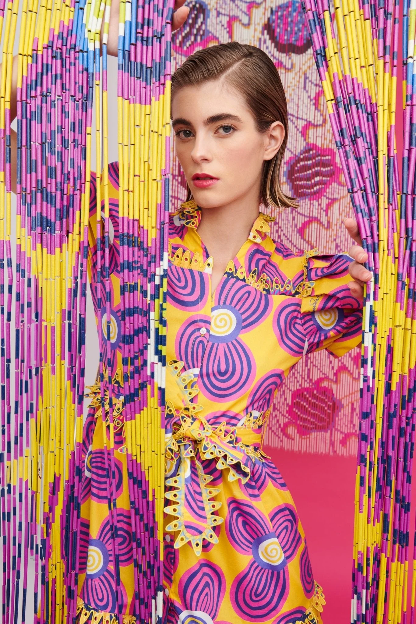 LOTTIE DRESS ACID FLOWERS YELLOW - Image 8