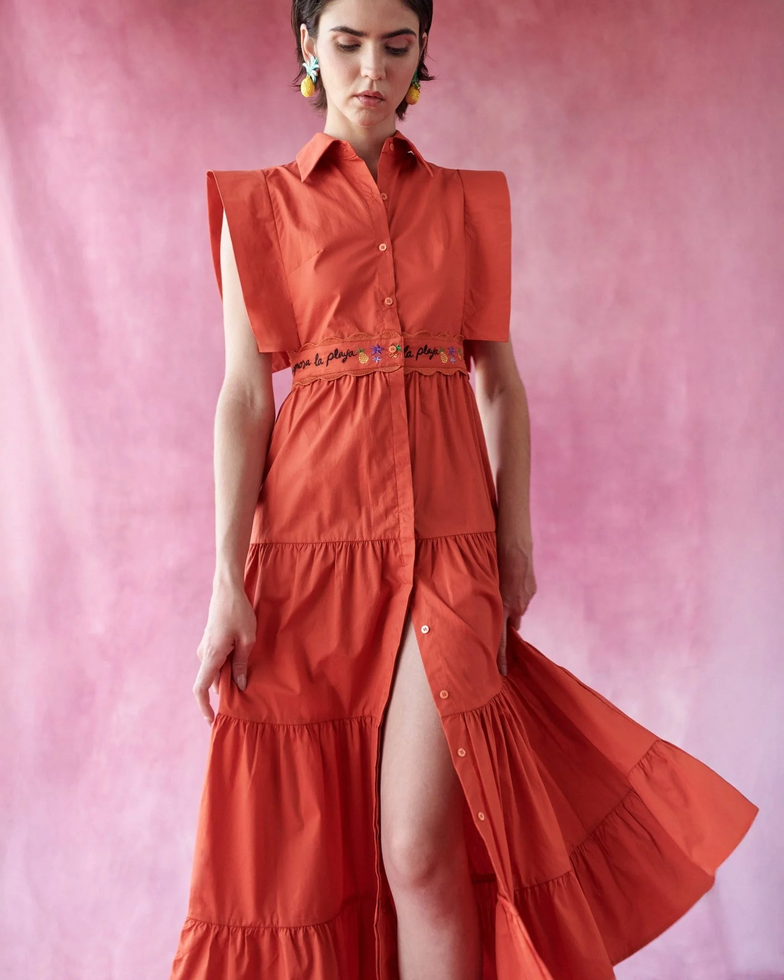 Lucero Dress Orange - Image 7