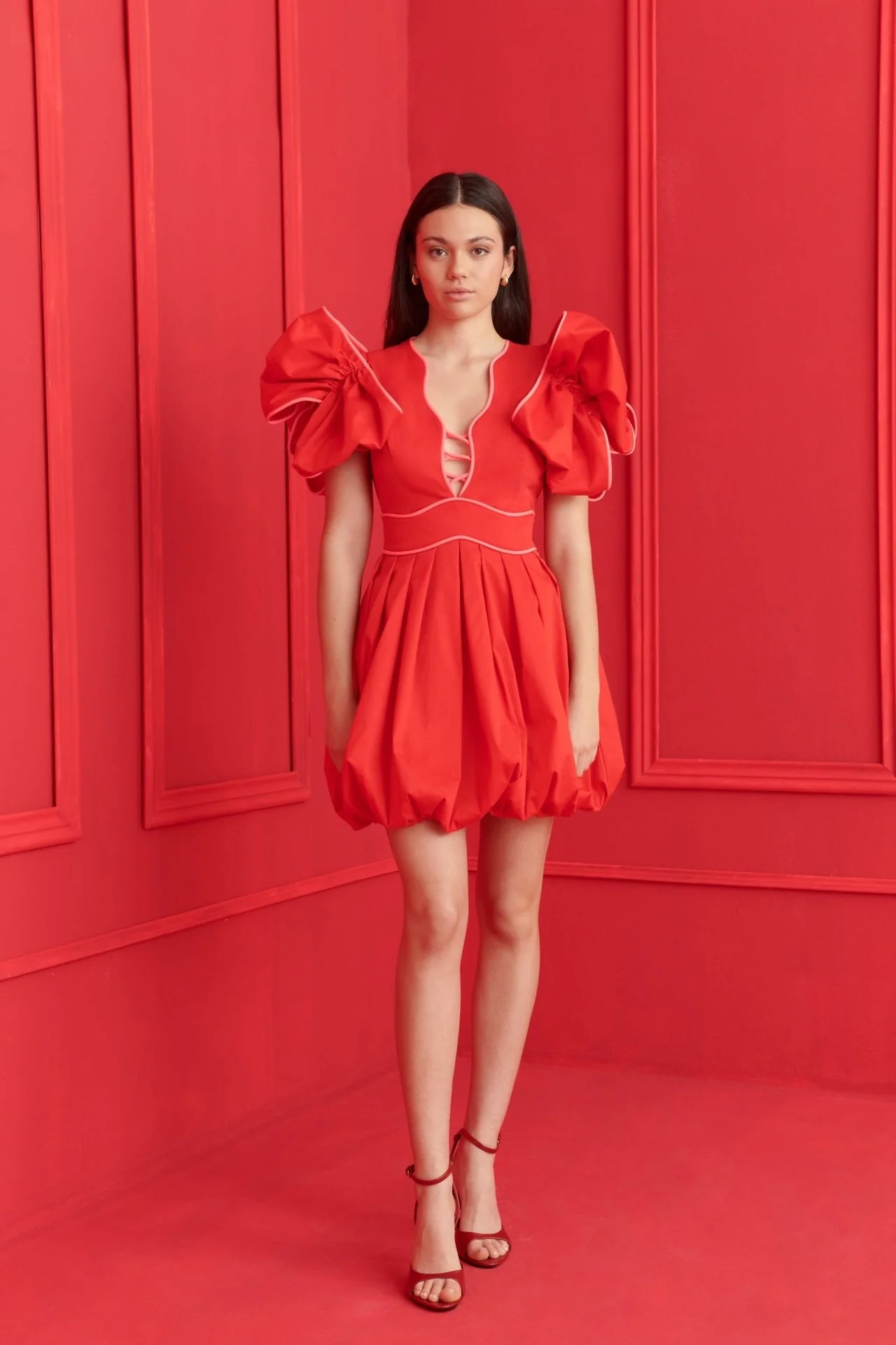 Orbit Dress Red - Image 2