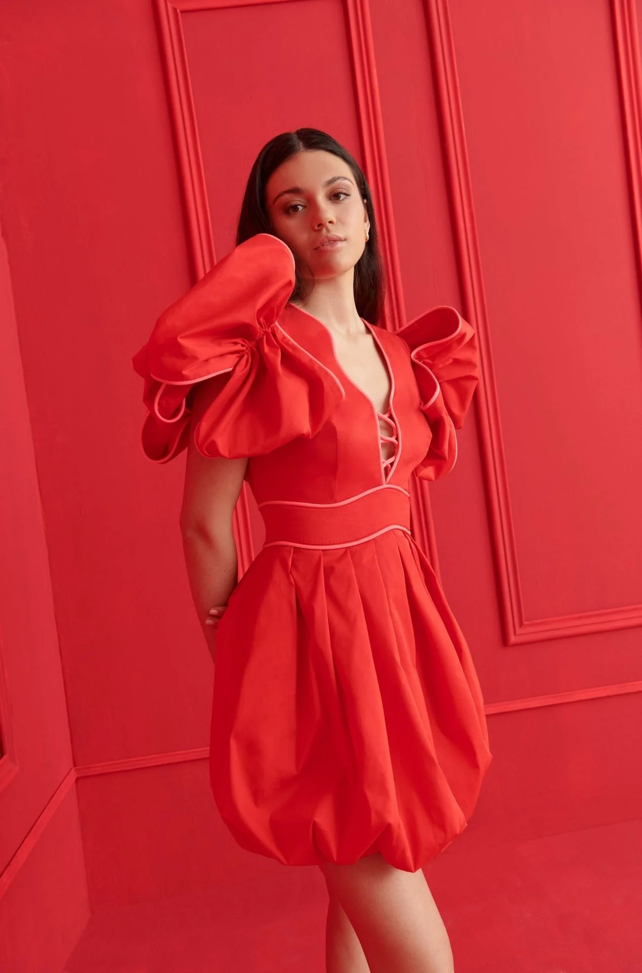 Orbit Dress Red - Image 6