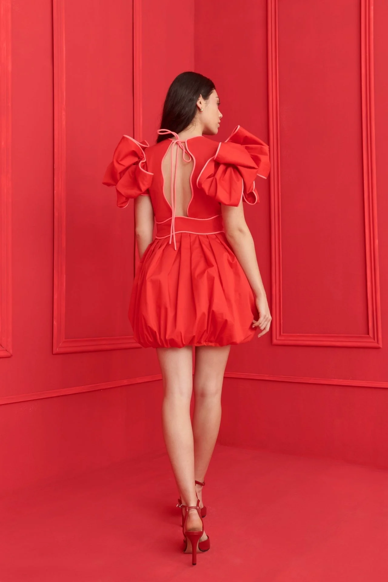 Orbit Dress Red - Image 8