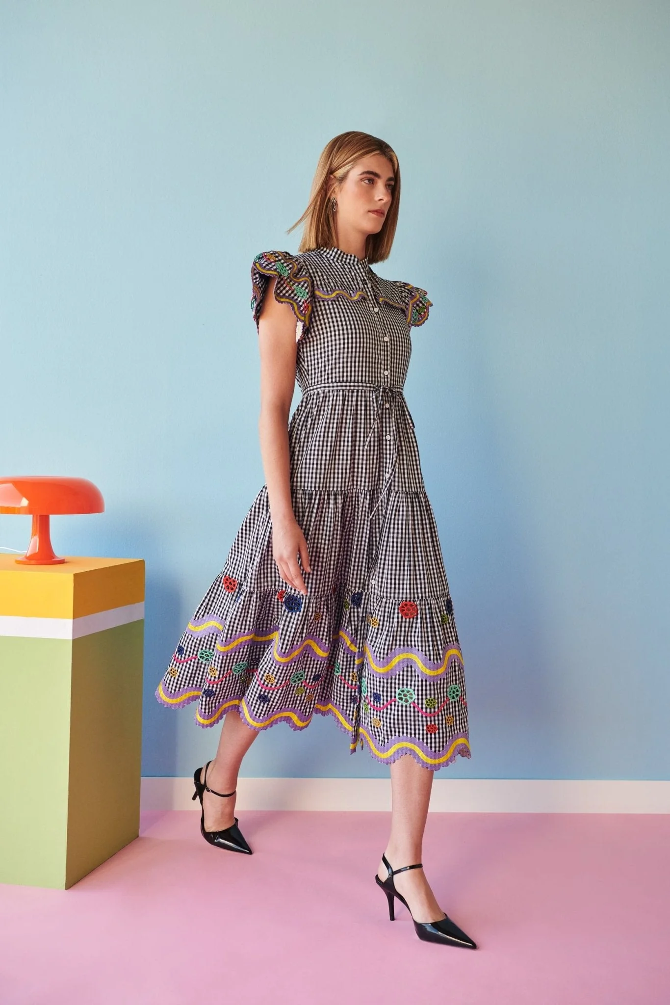 Reise Dress Vichy Black - Image 5