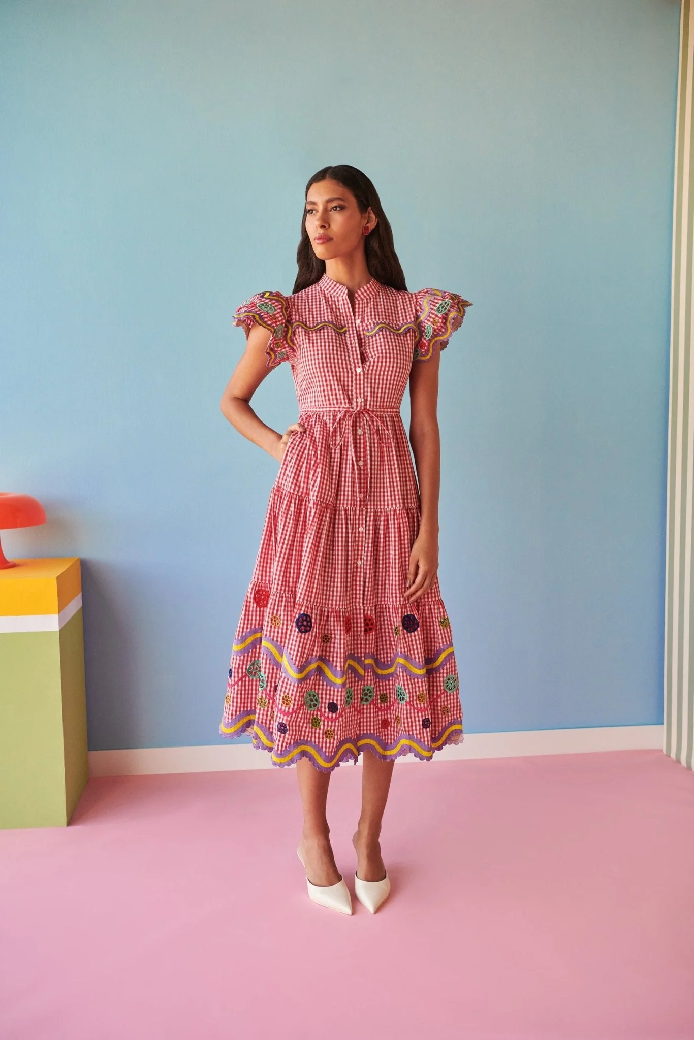 Reise Dress Vichy Red - Image 4