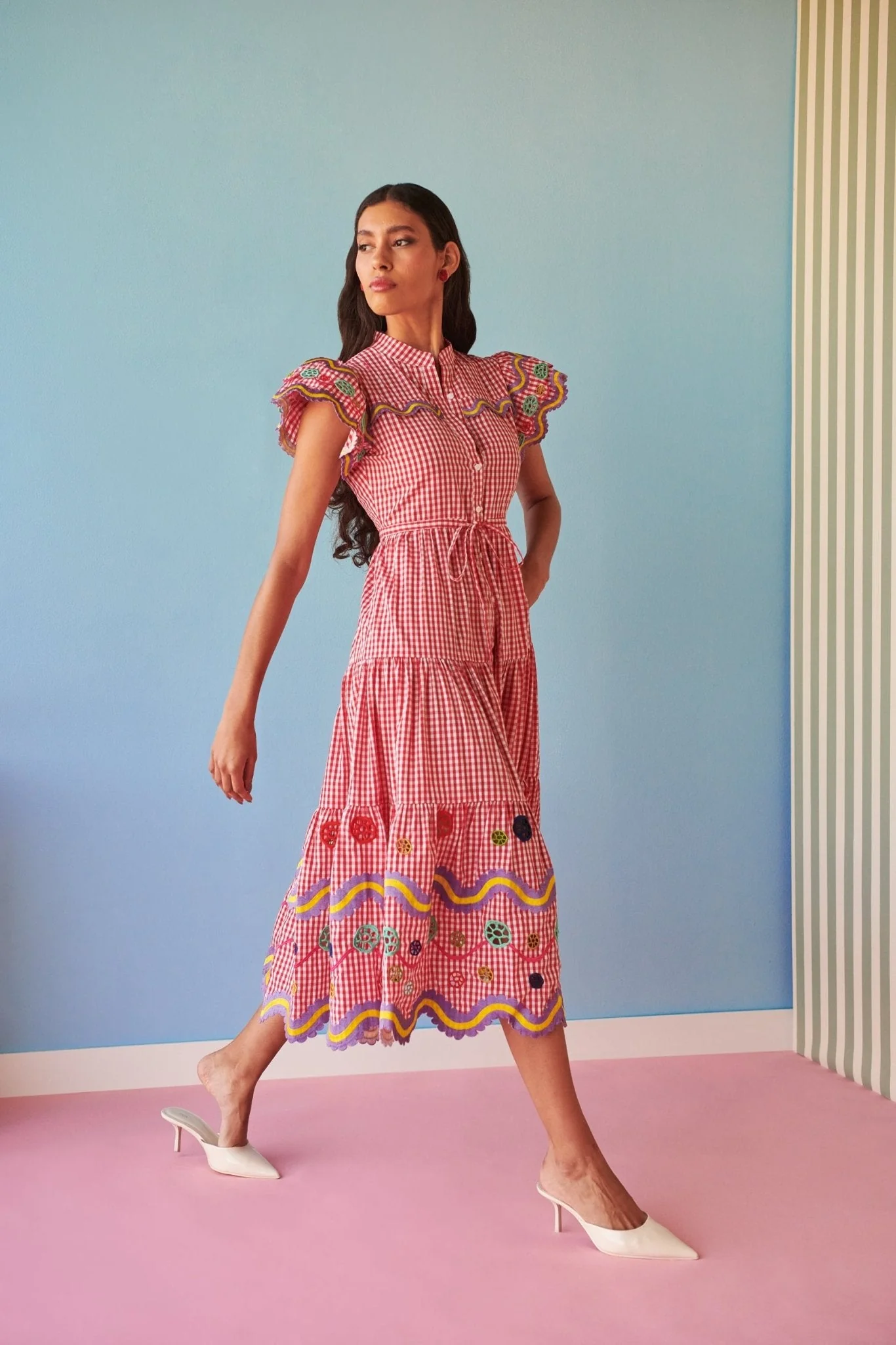Reise Dress Vichy Red - Image 5