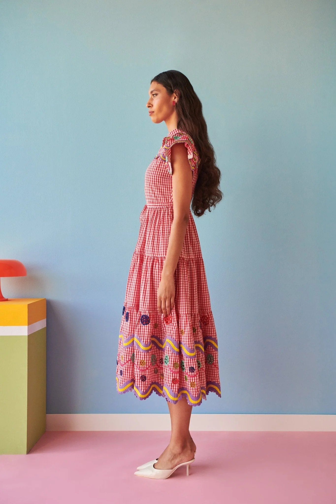 Reise Dress Vichy Red - Image 6