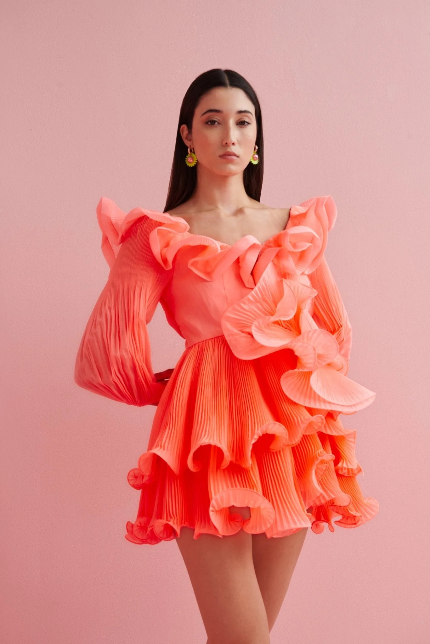 Utopía Dress Neon Pink - Image 3