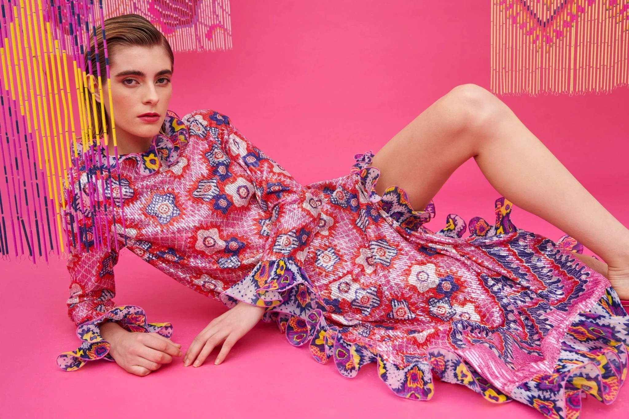 ZANDRA DRESS PINK - Image 9